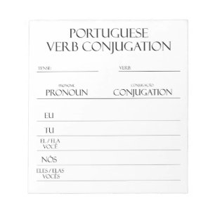 Portugisiska Konjugationspraxis för verb Anteckningsblock