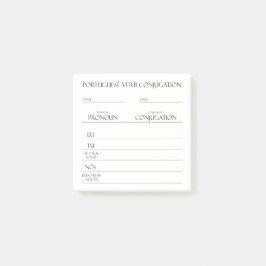 Portugisiska | Konjugationspraxis för verb Post-it Block