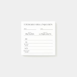 Portugisiska | Konjugationspraxis för verb Post-it Block