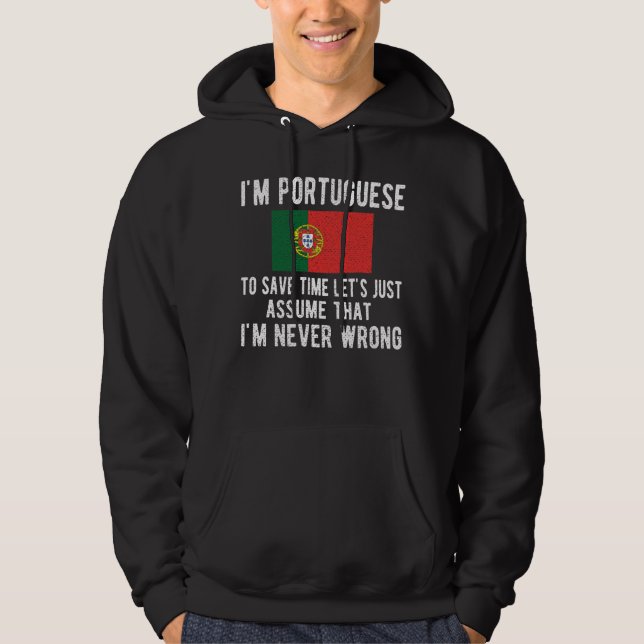 Portugisiska kulturarvet - Portugal - Flagga Portu Hoodie (Framsida)