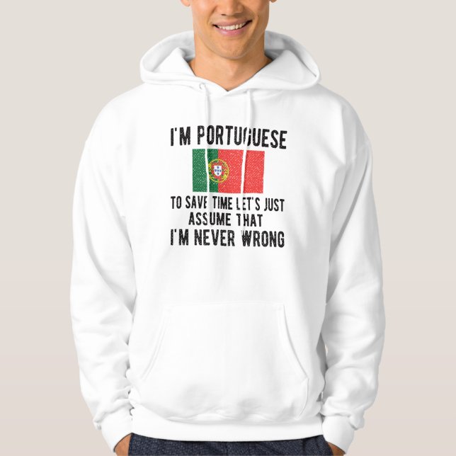 Portugisiska kulturarvet - Portugal - Flagga Portu Hoodie (Framsida)