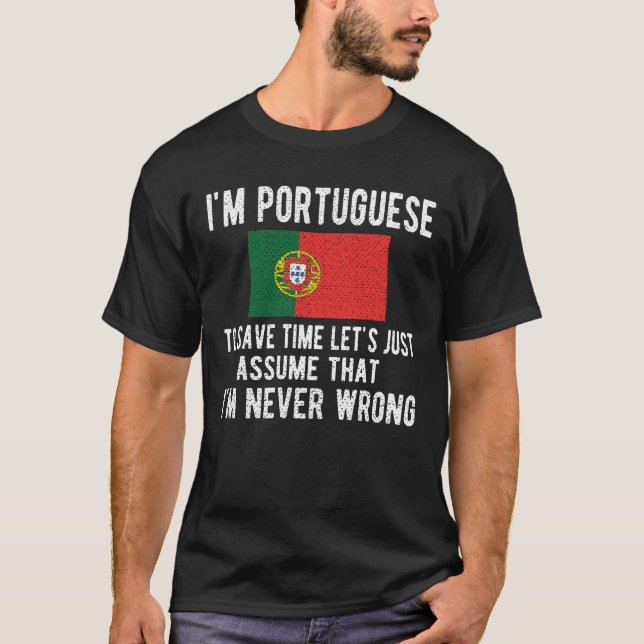 Portugisiska kulturarvet - Portugal - Flagga Portu T Shirt (Framsida)