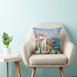 Portugisiska kustbyn Pillow Kudde
