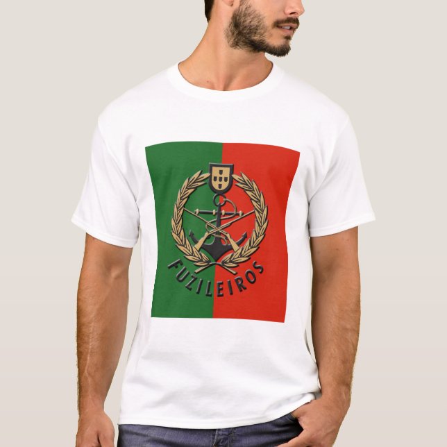 Portugisiska marinflottor "Fuzileiros ", T-shirt (Framsida)