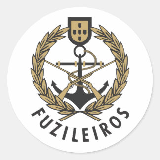 Portugisiska marinmarinsoldater ’Fuzileiros’ Runt Klistermärke