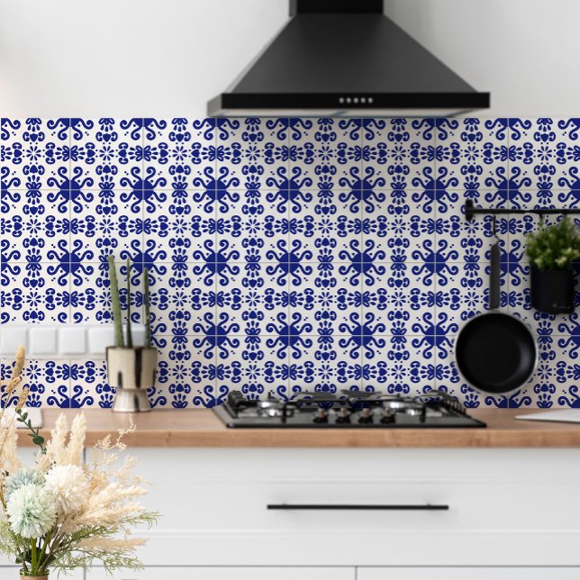 Portugisiska Medelhavsflottan Blue White Azulejo Kakelplatta (Skapare uppladdad)