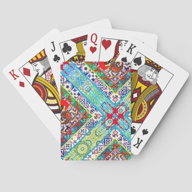 Portugisiska mönster casinokort (Baksidan)