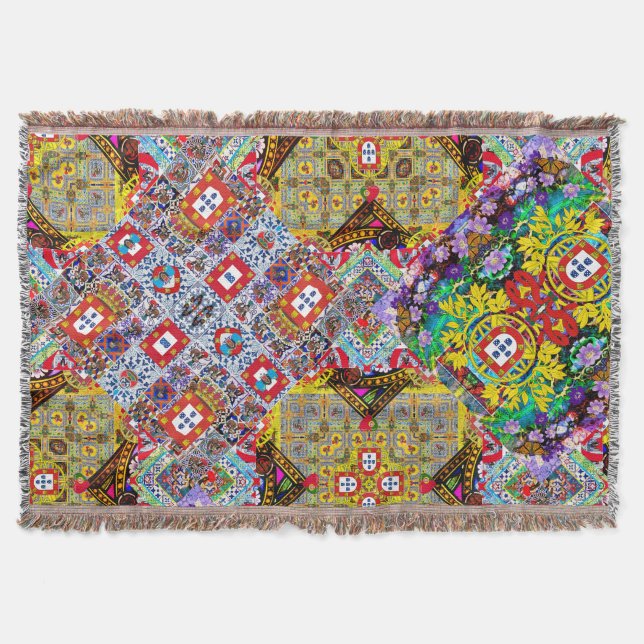 Portugisiska mönster filt (Framsidan)