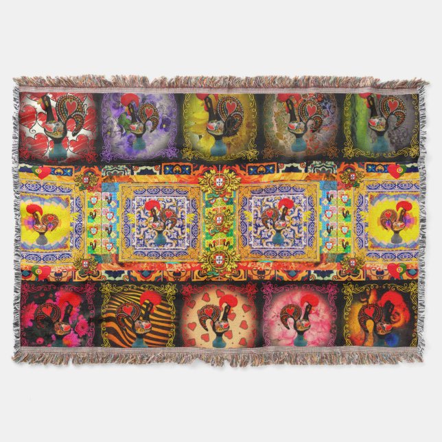 Portugisiska mönster filt (Framsidan)