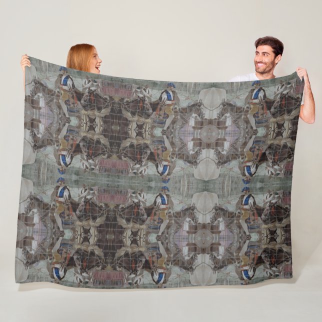 Portugisiska mönster fleecefilt (På plats)