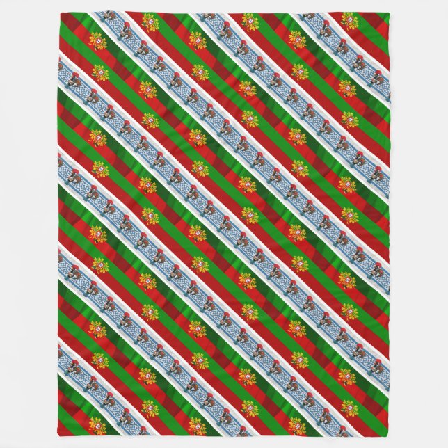 Portugisiska mönster fleecefilt (Framsidan)