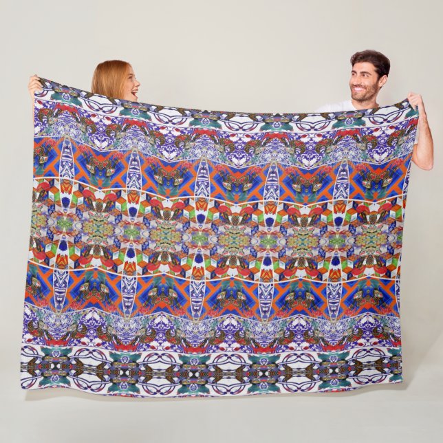 Portugisiska mönster fleecefilt (På plats)