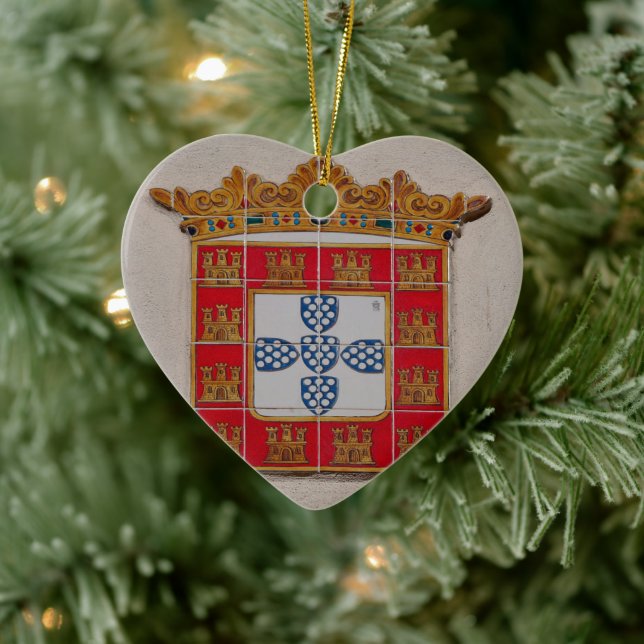 Portugisiska mönster julgransprydnad keramik (Träd)
