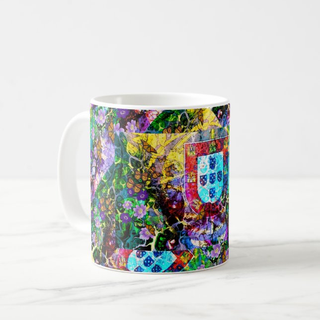 Portugisiska mönster kaffemugg (Framsida vänster)