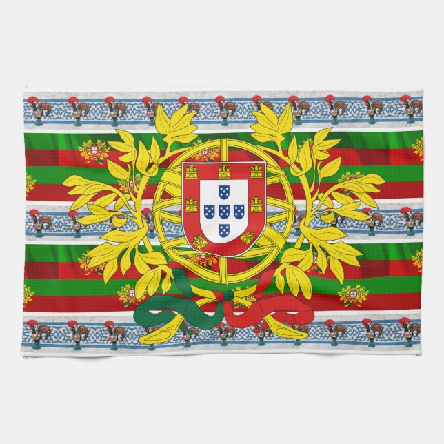 Portugisiska mönster kökshandduk (Horisontell)