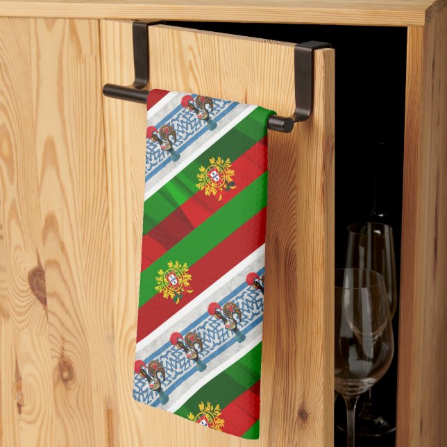Portugisiska mönster kökshandduk (Thirds Fold)