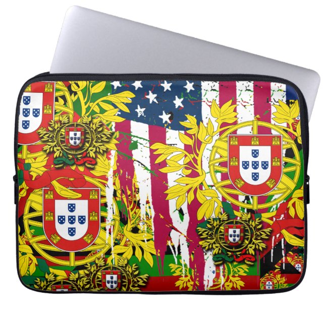 Portugisiska mönster laptop fodral (Framsidan)