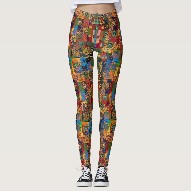 Portugisiska mönster leggings (Framsida)