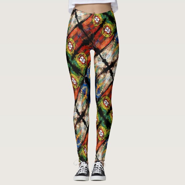 Portugisiska mönster leggings (Framsida)