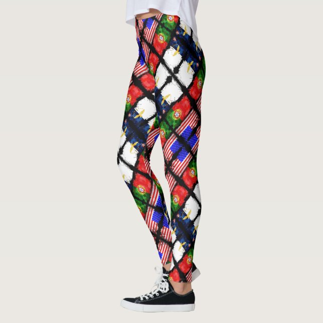 Portugisiska mönster leggings (Vänster)