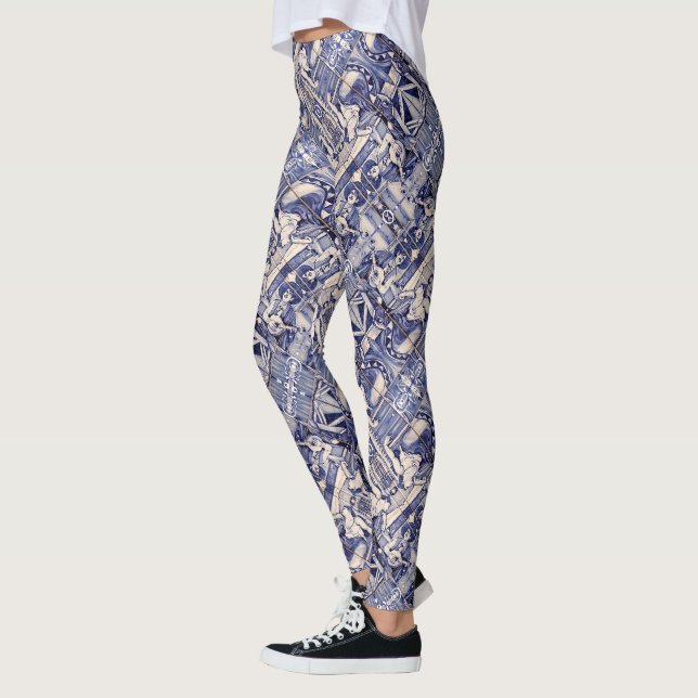 Portugisiska mönster leggings (Vänster)