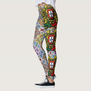 Portugisiska mönster leggings