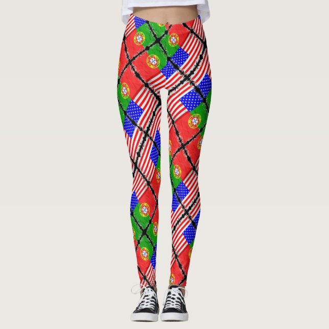Portugisiska mönster leggings (Framsida)