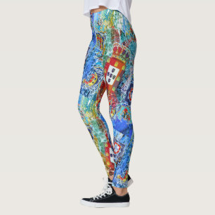 Portugisiska mönster leggings