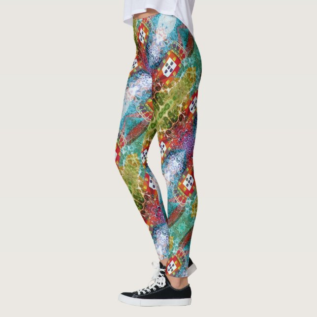 Portugisiska mönster leggings (Vänster)