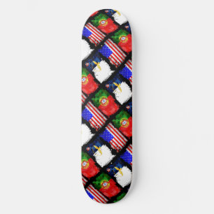 Portugisiska mönster mini skateboard bräda 18,5 cm