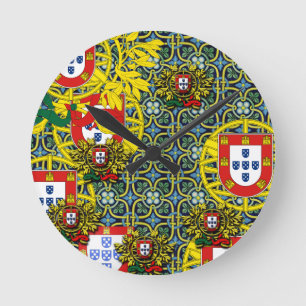 Portugisiska mönster rund klocka