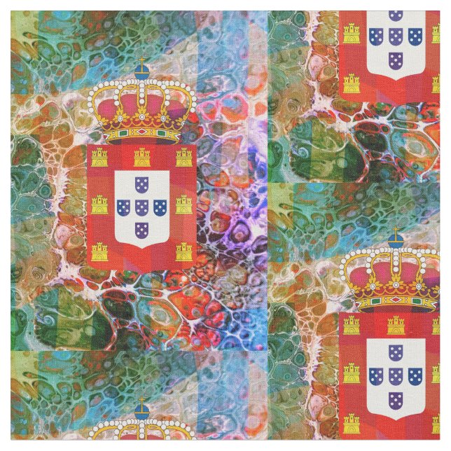 Portugisiska mönster tyg (Närbild)