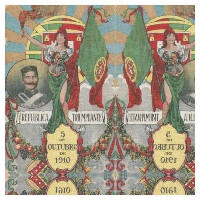 Portugisiska mönster tyg (Närbild)