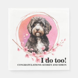 Portugisiska napkins Vatten Hund med foto Pappersservett