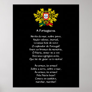 Portugisiska nationalsången A Portuguesa Poster