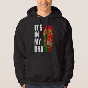 Portugisiska och kirgizstani Mix Dna Heritage Flag Hoodie