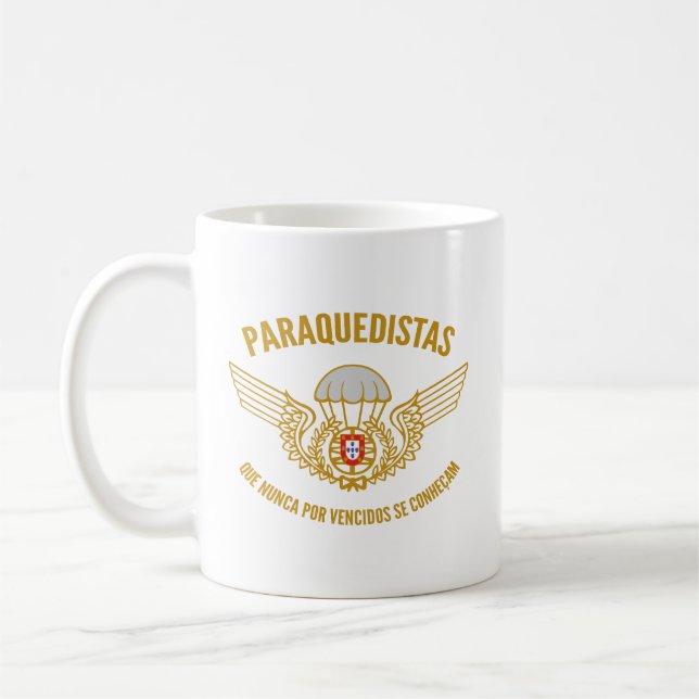 Portugisiska Paratrooper Kaffemugg (Vänster)