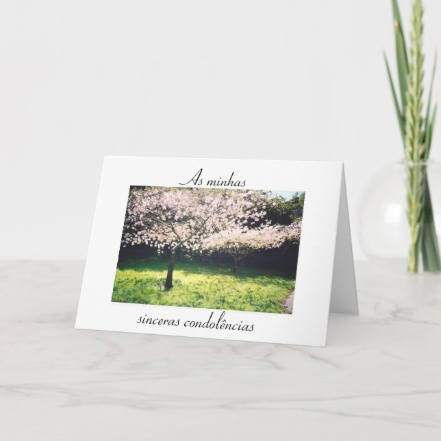 Portugisiska: Pêsames /frase inspiracional/ sympat Kort (Framsida)