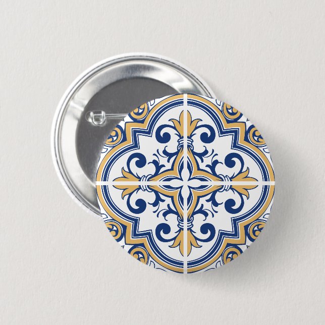 Portugisiska plattor 1 knapp (Framsida & baksida)