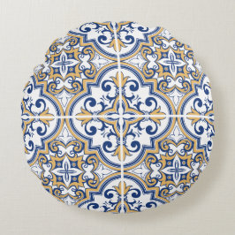 Portugisiska plattor 1 rund kudde