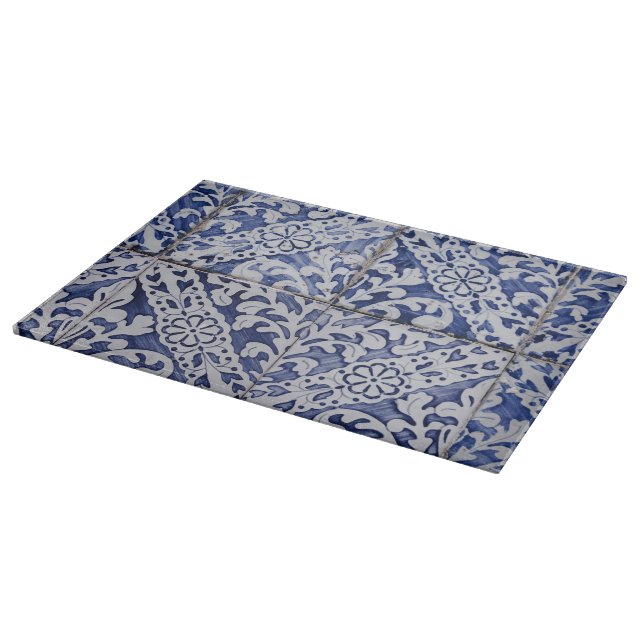Portugisiska plattor - Azulejo Blue and White Blom (Hörn)