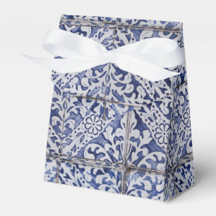 Portugisiska plattor - Azulejo Blue and White Blom Presentaskar