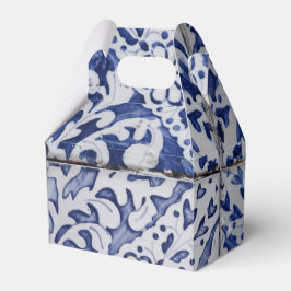 Portugisiska plattor - Azulejo Blue and White Blom Presentaskar