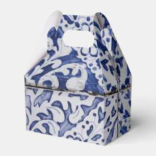 Portugisiska plattor - Azulejo Blue and White Blom Presentaskar