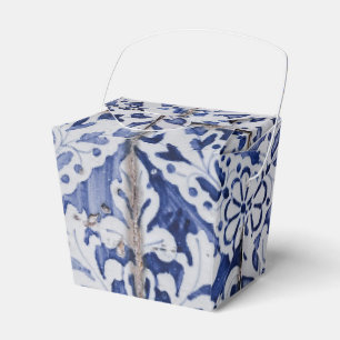 Portugisiska plattor - Azulejo Blue and White Blom Presentaskar