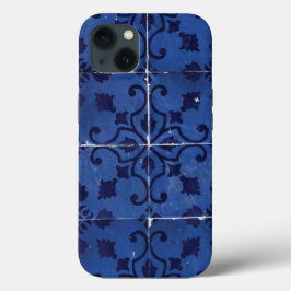 Portugisiska plattor - Azulejo Blue Blommigt Löv D