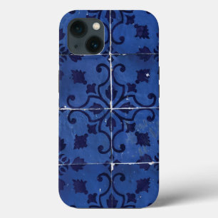 Portugisiska plattor - Azulejo Blue Blommigt Löv D