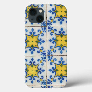 Portugisiska plattor - Azulejo Blue och Gult Mönst