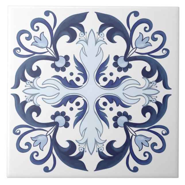 Portugisiska plattor, azulejo-keramiskt plattor kakelplatta (Framsidan)
