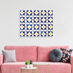 Portugisiska plattor - Azulejo Mönster Design Canvastryck